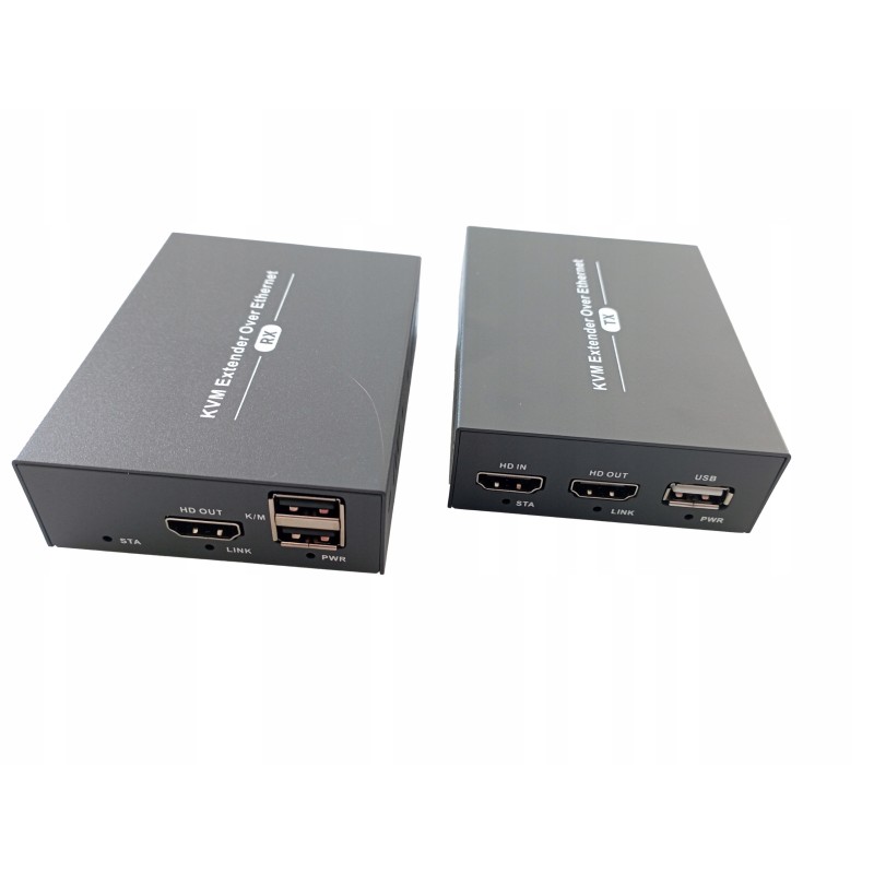 Przedłużacz EXTENDER KVM HDMI RJ45 150m 1080p@60Hz CAT6 klawiatura + mysz