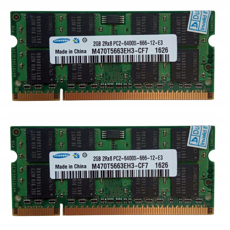 Pamięci RAM Samsung DDR2 PC2-6400S 2x2GB (4GB) 800Mhz