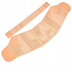 Pas ciążowy Lizhoup beżowy uniwersalny bawełniany zapięcie rzepy rozm. L