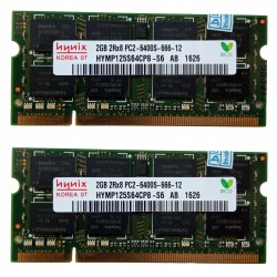 Pamięci RAM Hynix DDR2 PC2-6400S 2x2GB (4GB) 800Mhz