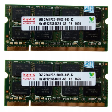 Pamięci RAM Hynix DDR2 PC2-6400S 2x2GB (4GB) 800Mhz