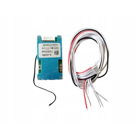 Moduł BMS 7s 25A 50A max do ogniw 18650 24V czujnik temperatury